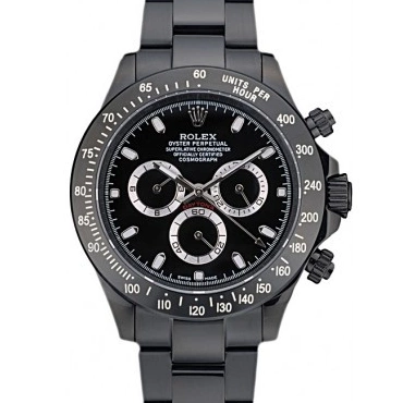 AAA Replica Watches 80247 Ion Black Tachymeter Rolex Black Plated Daytona Stainless Dial Steel Strap Black 0524